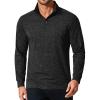 COOFANDY Men’s Quarter Zip Shirts Workout Fleece Lined Lightweight Long Sleeve Pullover Sweatshirts(Black)
