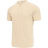 COOFANDY Men’s Quick Dry Golf Polo Shirts Short Sleeve Henley Shirt Active Athletic Collarless Sports T Shirts(Beige)