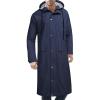 COOFANDY Men’s Rain Jacket with Hood Waterproof Lightweight Active Long Raincoat(Navy Blue)