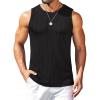COOFANDY Mens Ribbed Knit Tank Tops Casual Sleeveless Muscle Shirts Basic Undershirts Tank(Black)