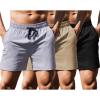 COOFANDY Men’s Running Athletic Shorts 5 Inch 2 Pack Gym Workout Shorts Fitted Exercise Hiking Shorts with Zipper Pocket(Khaki/Grey/Black)