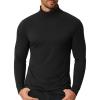 COOFANDY Men’s Slim Fit Mock Turtleneck T Shirt Casual Basic Knitted Long Sleeve Pullover Sweater(Black)