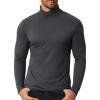 COOFANDY Men’s Slim Fit Mock Turtleneck T Shirt Casual Basic Knitted Long Sleeve Pullover Sweater(Dark Grey)