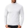 COOFANDY Men’s Slim Fit Mock Turtleneck T Shirt Casual Basic Knitted Long Sleeve Pullover Sweater(White)
