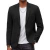 COOFANDY Men’s Smart Wash Blazer Regular Fit Cotton Sport Coat Casual Suit Jacket(Black)