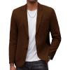 COOFANDY Men’s Smart Wash Blazer Regular Fit Cotton Sport Coat Casual Suit Jacket(Brown)
