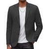 COOFANDY Men’s Smart Wash Blazer Regular Fit Cotton Sport Coat Casual Suit Jacket(Dark Grey)