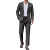 COOFANDY Mens Suit 2 Piece Suit Classic Fit Two Button Blazer Jacket Pants Set Business Wedding Party Suits for Men(Dark Gray)