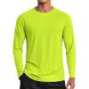 COOFANDY Men’s Sun Protection Shirts Long Sleeve Rash Guard Swim T-Shirts Lightweight Quick Dry Fishing Shirts(Lemon Green)