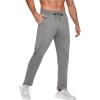 COOFANDY Men’s Sweatpants Open Bottom Lightweight Athletic Running Joggers Gym Workout Pants with Zipper Pockets(Dark Grey)