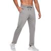 COOFANDY Men’s Sweatpants Open Bottom Lightweight Athletic Running Joggers Gym Workout Pants with Zipper Pockets(Light Grey)
