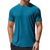 COOFANDY Mens Swim Shirt Short Sleeve UPF 50+ Sun Protection Shirt Rah Guard Athletic Quick Dry T Shirts(Royal Blue)