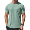 COOFANDY Mens Swim Shirt Short Sleeve UPF 50+ Sun Protection Shirt Rah Guard Athletic Quick Dry T Shirts(Teal)