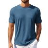 COOFANDY Men’s T Shirt Short Sleeve Crew Neck T-Shirt Casual Summer Tshirt Classic Basic Tee Shirt(Dark Blue)
