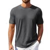 COOFANDY Men’s T Shirt Short Sleeve Crew Neck T-Shirt Casual Summer Tshirt Classic Basic Tee Shirt(Dark Gray)