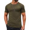 COOFANDY Men’s T Shirt Short Sleeve Crew Neck T-Shirts Casual Summer Classic Basic Tees(Army Green)