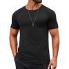 COOFANDY Men’s T Shirt Short Sleeve Crew Neck T-Shirts Casual Summer Classic Basic Tees(Black)