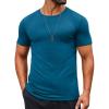 COOFANDY Men’s T Shirt Short Sleeve Crew Neck T-Shirts Casual Summer Classic Basic Tees(Dark Blue)