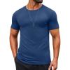 COOFANDY Men’s T Shirt Short Sleeve Crew Neck T-Shirts Casual Summer Classic Basic Tees(Denim Blue)