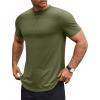 COOFANDY Mens T Shirts Casual Short Sleeve Cotton Tee Shirts Hipster Hip Hop Longline T-Shirt Basic Summer Tops(One Piece- Army Green)
