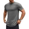 COOFANDY Mens T Shirts Casual Short Sleeve Cotton Tee Shirts Hipster Hip Hop Longline T-Shirt Basic Summer Tops(One Piece- Grey)