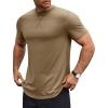 COOFANDY Mens T Shirts Casual Short Sleeve Cotton Tee Shirts Hipster Hip Hop Longline T-Shirt Basic Summer Tops(One Piece- Khaki)