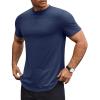 COOFANDY Mens T Shirts Casual Short Sleeve Cotton Tee Shirts Hipster Hip Hop Longline T-Shirt Basic Summer Tops(One Piece- Navy Blue)