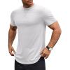 COOFANDY Mens T Shirts Casual Short Sleeve Cotton Tee Shirts Hipster Hip Hop Longline T-Shirt Basic Summer Tops(One Piece- White)
