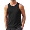 COOFANDY Mens Tank Tops Summer Beach Sleeveless Muscle Shirts Casual Knit Tanks Workout Gym Tee(Black)