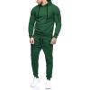 COOFANDY Men’s Tracksuit 2 Piece Hooded Athletic Sweatsuits Casual Running Jogging Sport Suit Sets(Green)