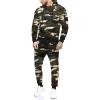 COOFANDY Men’s Tracksuit 2 Piece Hooded Athletic Sweatsuits Casual Running Jogging Sport Suit Sets(Green Camo)