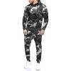 COOFANDY Men’s Tracksuit 2 Piece Hooded Athletic Sweatsuits Casual Running Jogging Sport Suit Sets(Grey Camo)