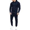 COOFANDY Men’s Tracksuit 2 Piece Hooded Athletic Sweatsuits Casual Running Jogging Sport Suit Sets(Navy Blue)