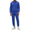 COOFANDY Men’s Tracksuit 2 Piece Hooded Athletic Sweatsuits Casual Running Jogging Sport Suit Sets(Royal Blue)