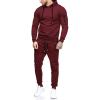 COOFANDY Men’s Tracksuit 2 Piece Hooded Athletic Sweatsuits Casual Running Jogging Sport Suit Sets(Wine Red)