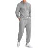 COOFANDY Men’s Tracksuit 2 Piece Hoodie Athletic Sweatsuits Casual Jogging Suit Sets(Grey)