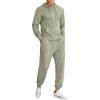 COOFANDY Men’s Tracksuit 2 Piece Hoodie Athletic Sweatsuits Casual Jogging Suit Sets(Malachite Green)