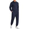COOFANDY Men’s Tracksuit 2 Piece Hoodie Athletic Sweatsuits Casual Jogging Suit Sets(Navy Vlue)