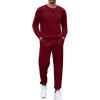 COOFANDY Men’s Tracksuit 2 Piece Long Sleeve Pullover Jogging Track Suit Athletic Casual Sweatsuit(Red)