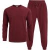 COOFANDY Men’s Tracksuit 2 Piece Sweatsuit Set Long Sleeve Pullover Athletic Suit For Sports Casual Fitness Jogging(Wine Red)
