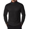 COOFANDY Men’s Turtleneck T Shirt Long Sleeve Pullover Sweater Slim Fit Lightweight Thermal Undershirt Tops(Black)