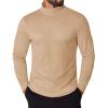 COOFANDY Men’s Turtleneck T Shirt Long Sleeve Pullover Sweater Slim Fit Lightweight Thermal Undershirt Tops(Khaki)