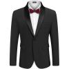 COOFANDY Mens Tuxedo Jacket Wedding Suit Jacket Slim Fit Blazer Jacket for Dinner, Prom, Party(Black)