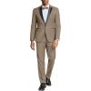 COOFANDY Mens Tuxedo Suit Set Slim Fit 2 Piece One Button Christmas Blazer Jacket Pants for Wedding,Dinner,Prom(Khaki)
