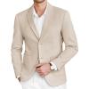 COOFANDY Mens Tweed Blazer Slim Fit Casual Sport Coat Two Button Knit Suit Jacket(Beige)