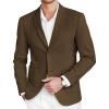 COOFANDY Mens Tweed Blazer Slim Fit Casual Sport Coat Two Button Knit Suit Jacket(Brown)