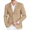 COOFANDY Mens Tweed Blazer Slim Fit Casual Sport Coat Two Button Knit Suit Jacket(Khaki)