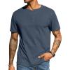 COOFANDY Men’s Waffle Henley Short Sleeve Textured T Shirt Casual Button Tee Shirts Heavyweight Henley Summer Top(Dark Grey)