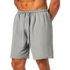 COOFANDY Men’s Workout Gym Shorts Mesh Athletic Shorts Lightweight Quick Dry Training Short Pants with Pockets(Light Grey(1 Pack of 1))