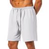 COOFANDY Men’s Workout Gym Shorts Mesh Athletic Shorts Lightweight Quick Dry Training Short Pants with Pockets(White(1 Pack of 1))
